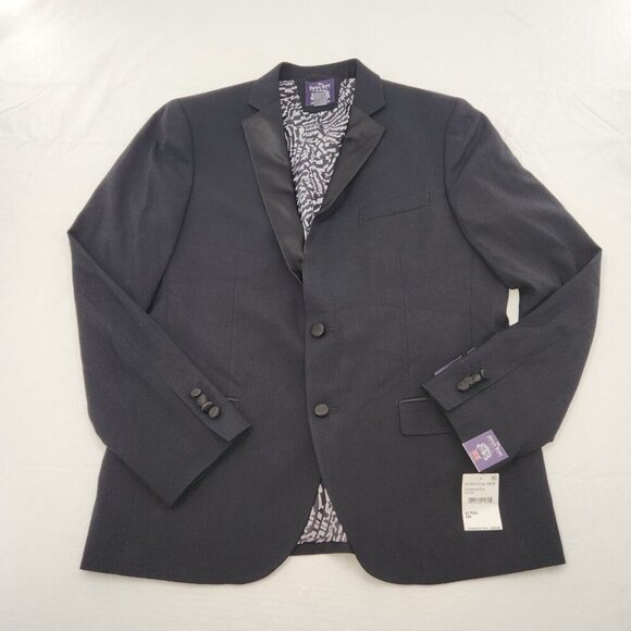 The Savile Row Berwick 2-Button Tuxedo-Style Coat Black 42R Prom/Wedding Blazer - Picture 1 of 7
